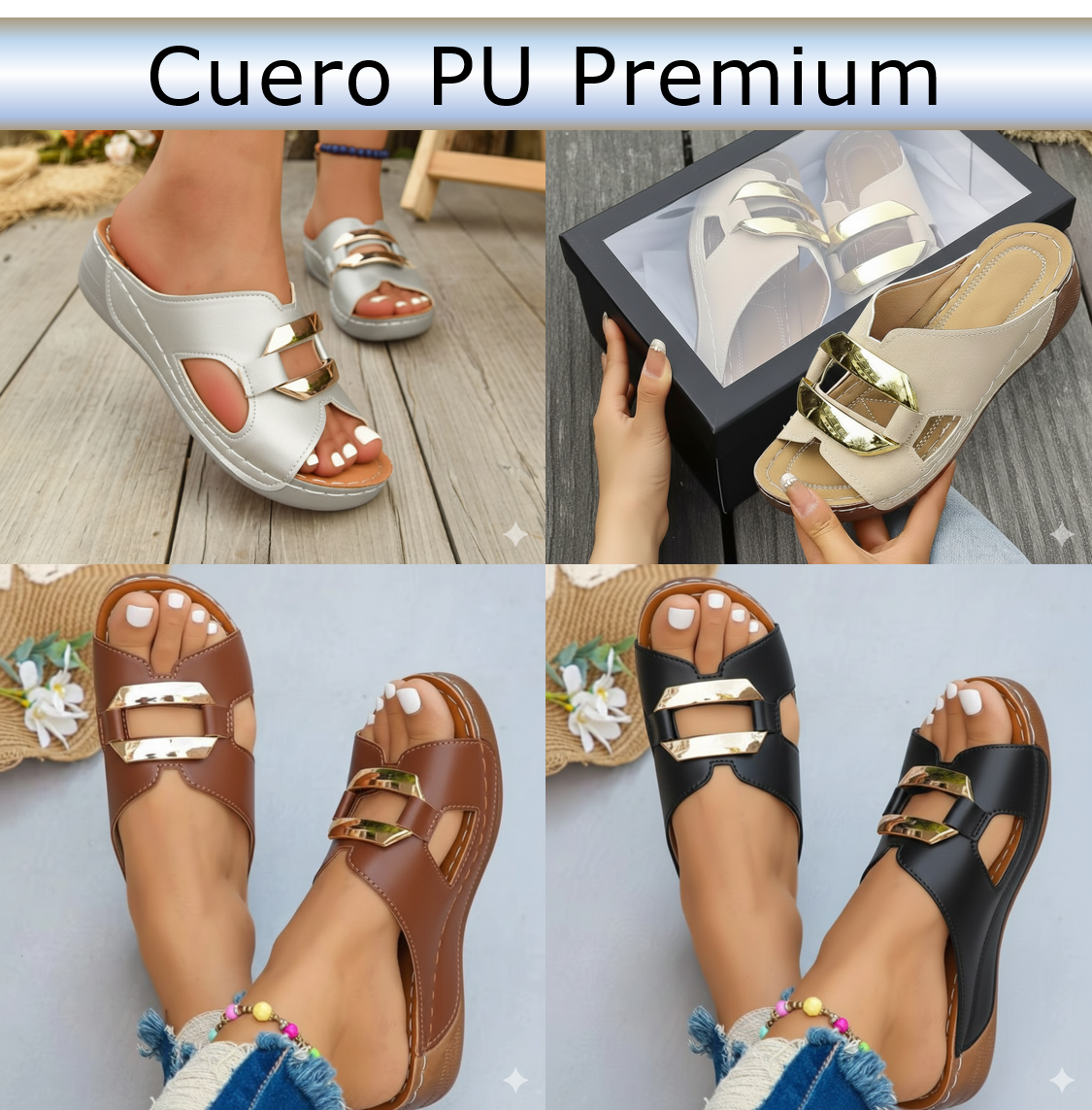 Cuero PU Premium | Zuecos Estocolmo | Ergonómicos, Elegantes, modernos