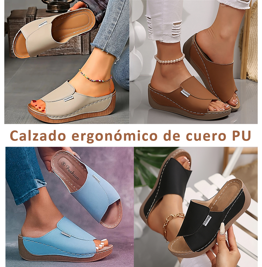 ✅ Zuecos Nórdicos Ergonómicos | Cuero PU Premium