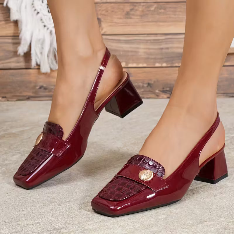 Clásico Señorial | Tacón 4.5 cm | Negro, Azul, Vinotinto | Tallas 35-40